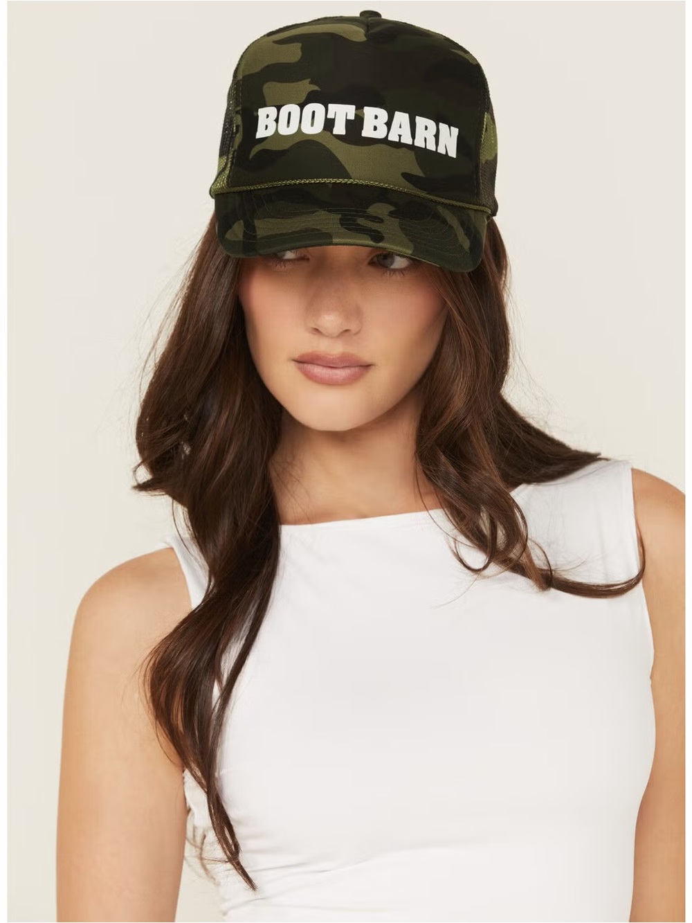 NEW BOOT BARN CAMO PRINT LOGO BALL CAP